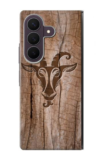 S2183 Chèvre de bois imprimé graphique Etui Coque Housse pour Samsung Galaxy Z Fold 8 Ultra