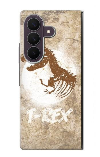 S2372 T-Rex Jurassic Fossile Etui Coque Housse pour Samsung Galaxy Z Fold 8 Ultra
