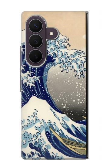 S2389 Hokusai La grande vague de Kanagawa Etui Coque Housse pour Samsung Galaxy Z Fold 8 Ultra