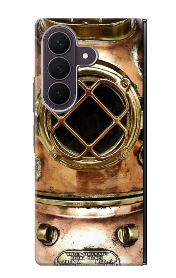 S2412 Mer Profonde Casque millésimé plongée sous-marine Etui Coque Housse pour Samsung Galaxy Z Fold 8 Ultra