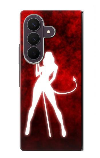 S2455 Sexy Fille du Diable Etui Coque Housse pour Samsung Galaxy Z Fold 8 Ultra