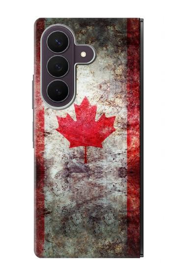 S2490 Canada Feuille d'érable Drapeau Texture Etui Coque Housse pour Samsung Galaxy Z Fold 8 Ultra