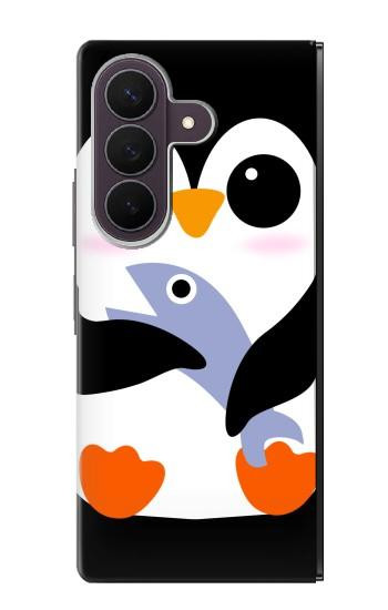 S2631 Mignon Bébé Pingouin Etui Coque Housse pour Samsung Galaxy Z Fold 8 Ultra