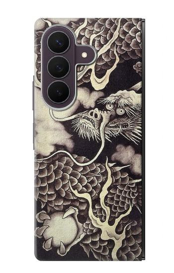 S2719 Japon Peinture dragon Etui Coque Housse pour Samsung Galaxy Z Fold 8 Ultra