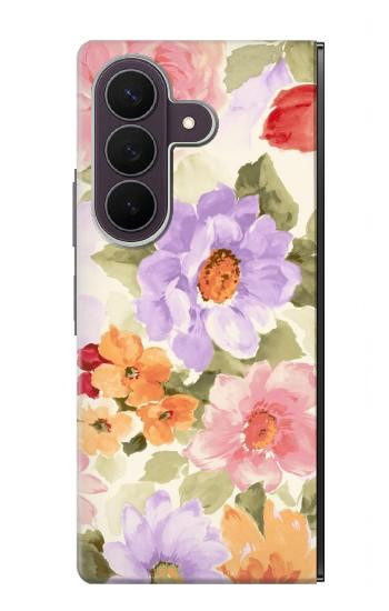 S3035 Peinture douce Fleur Etui Coque Housse pour Samsung Galaxy Z Fold 8 Ultra