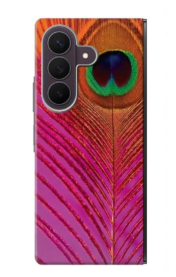 S3201 Rose Paon Plume Etui Coque Housse pour Samsung Galaxy Z Fold 8 Ultra