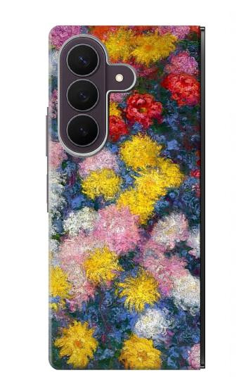 S3342 Claude Monet Chrysanthèmes Etui Coque Housse pour Samsung Galaxy Z Fold 8 Ultra