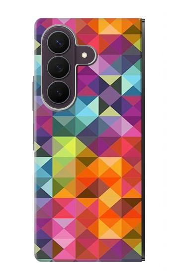 S3477 Motif abstrait de diamant Etui Coque Housse pour Samsung Galaxy Z Fold 8 Ultra