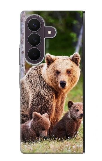 S3558 Famille d'ours Etui Coque Housse pour Samsung Galaxy Z Fold 8 Ultra