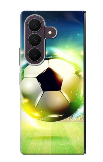 S3844 Ballon de football de football rougeoyant Etui Coque Housse pour Samsung Galaxy Z Fold 8 Ultra