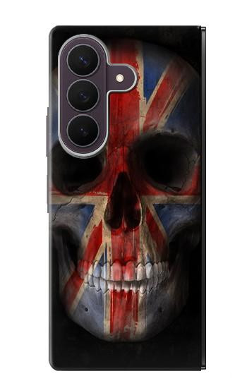 S3848 Crâne de drapeau du Royaume-Uni Etui Coque Housse pour Samsung Galaxy Z Fold 8 Ultra