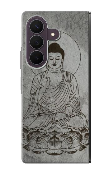 S3873 Dessin au trait Bouddha Etui Coque Housse pour Samsung Galaxy Z Fold 8 Ultra
