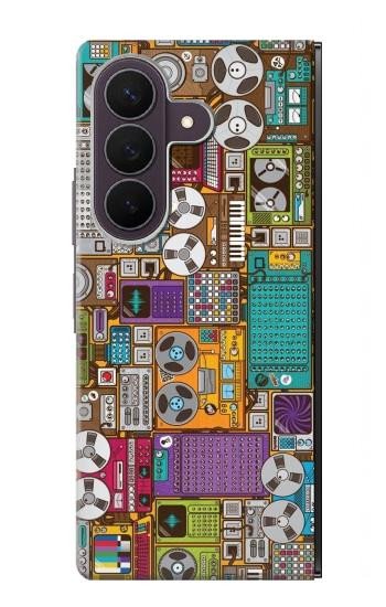S3879 Griffonnage de musique rétro Etui Coque Housse pour Samsung Galaxy Z Fold 8 Ultra