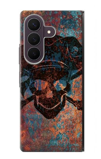 S3895 Pirate Crâne Métal Etui Coque Housse pour Samsung Galaxy Z Fold 8 Ultra