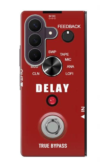 S4011 Graphique de guitare analogique rouge avec delay Etui Coque Housse pour Samsung Galaxy Z Fold 8 Ultra