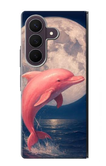 S4045 Nuit de lune de dauphin Etui Coque Housse pour Samsung Galaxy Z Fold 8 Ultra