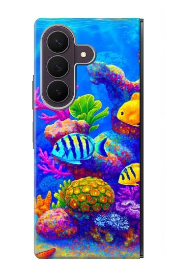 S4058 Aquarium coloré Etui Coque Housse pour Samsung Galaxy Z Fold 8 Ultra