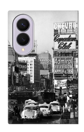 S0182 New York Vintage Etui Coque Housse pour Samsung Galaxy Z Fold 8