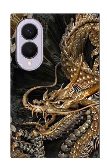 S0426 Dragon d'or Etui Coque Housse pour Samsung Galaxy Z Fold 8
