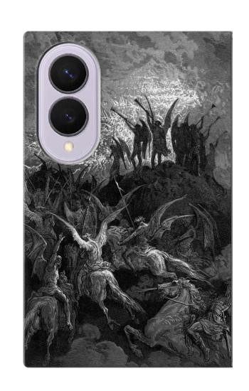 S1026 Gustave Doré Paradis perdu Etui Coque Housse pour Samsung Galaxy Z Fold 8