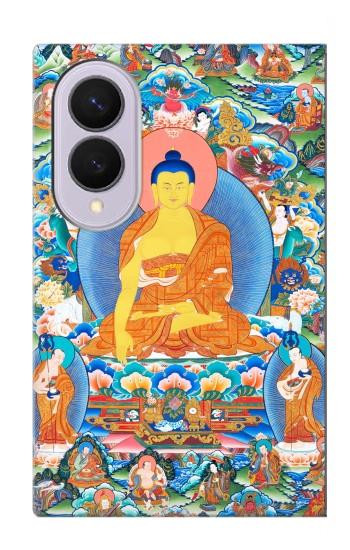 S1256 Peinture Bouddha Etui Coque Housse pour Samsung Galaxy Z Fold 8