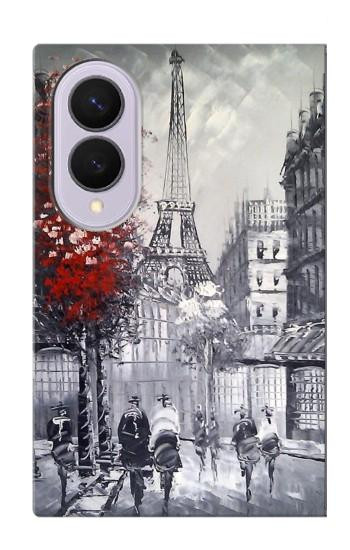 S1295 Peinture Eiffel de Paris Etui Coque Housse pour Samsung Galaxy Z Fold 8