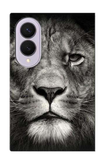 S1352 Lion Visage Etui Coque Housse pour Samsung Galaxy Z Fold 8