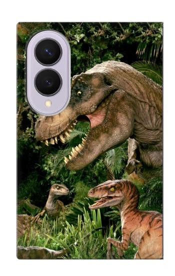 S1452 Dinosaur Trex Raptor Etui Coque Housse pour Samsung Galaxy Z Fold 8