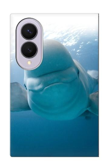 S1801 Béluga Sourire baleine Etui Coque Housse pour Samsung Galaxy Z Fold 8