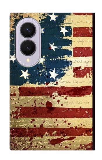 S2349 Old American Drapeau Etui Coque Housse pour Samsung Galaxy Z Fold 8