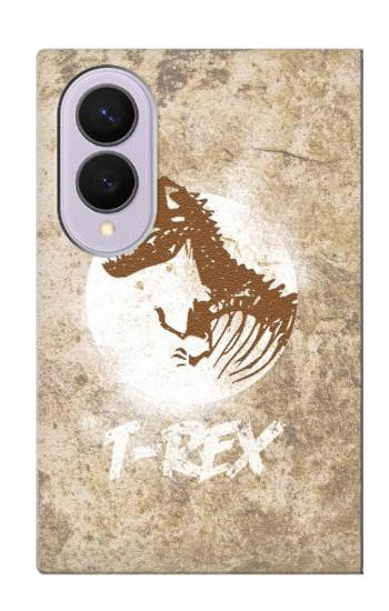 S2372 T-Rex Jurassic Fossile Etui Coque Housse pour Samsung Galaxy Z Fold 8