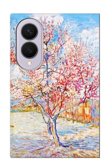 S2450 Van Gogh Fleur de Pêcher Etui Coque Housse pour Samsung Galaxy Z Fold 8