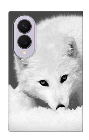 S2569 Blanc arctique Renard Etui Coque Housse pour Samsung Galaxy Z Fold 8