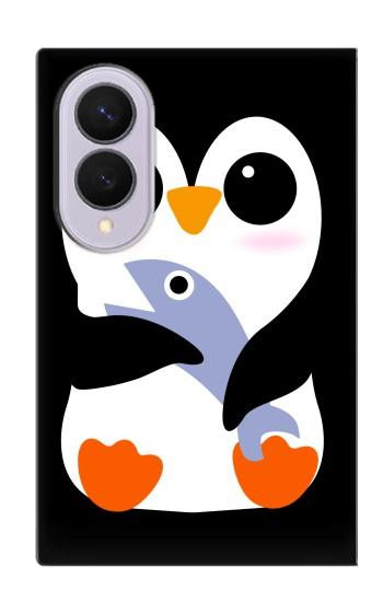 S2631 Mignon Bébé Pingouin Etui Coque Housse pour Samsung Galaxy Z Fold 8
