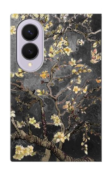 S2664 Noir Fleur Amandier Van Gogh Etui Coque Housse pour Samsung Galaxy Z Fold 8
