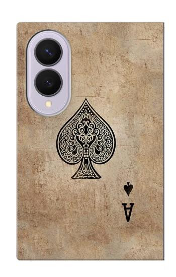 S2928 Ace Carte pique millésimé Etui Coque Housse pour Samsung Galaxy Z Fold 8