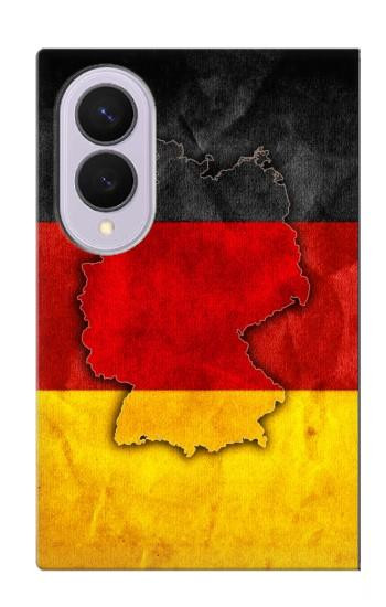 S2935 Allemagne Drapeau Carte Etui Coque Housse pour Samsung Galaxy Z Fold 8
