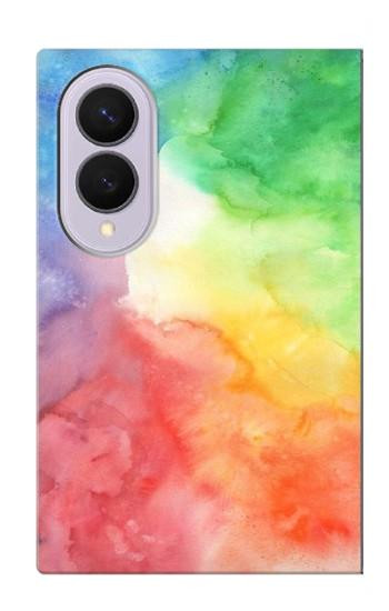 S2945 Aquarelle colorée Etui Coque Housse pour Samsung Galaxy Z Fold 8