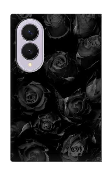 S3153 Noir Roses Etui Coque Housse pour Samsung Galaxy Z Fold 8