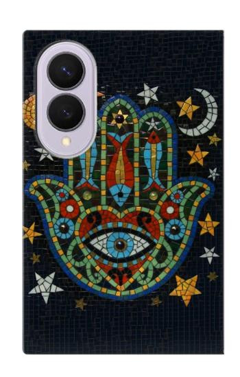 S3175 Hamsa Mosaïques main Etui Coque Housse pour Samsung Galaxy Z Fold 8