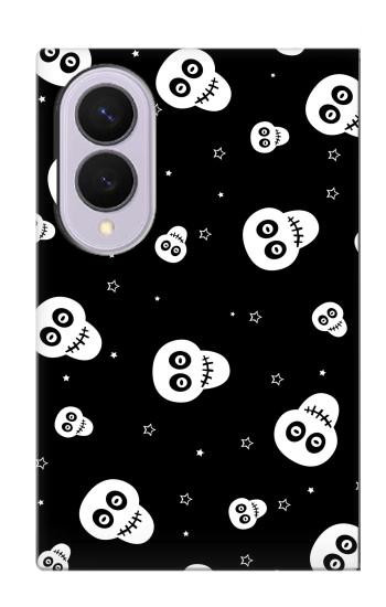 S3261 Sourire Crâne Motif Halloween Etui Coque Housse pour Samsung Galaxy Z Fold 8