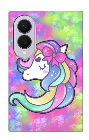 S3264 Pastel Licorne Etui Coque Housse pour Samsung Galaxy Z Fold 8