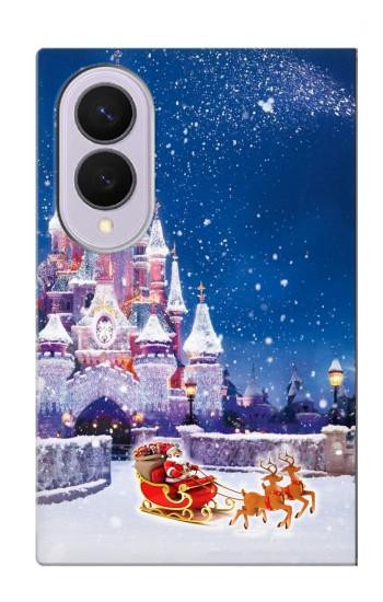 S3282 Château de Santa Noël Etui Coque Housse pour Samsung Galaxy Z Fold 8