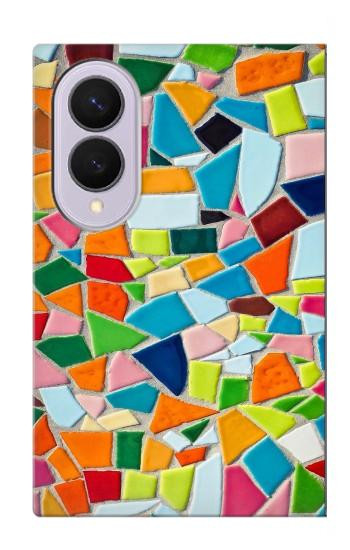 S3391 Art abstrait carreaux de mosaïque graphique Etui Coque Housse pour Samsung Galaxy Z Fold 8