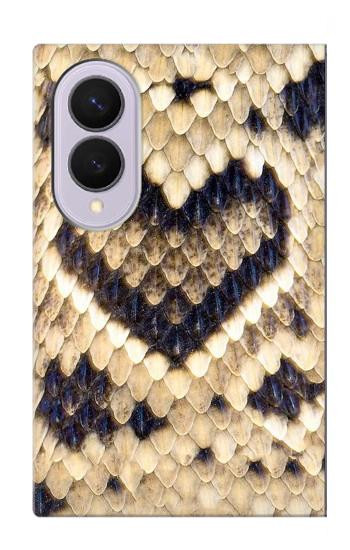 S3417 Diamant Rattle Serpent graphique Imprimer Etui Coque Housse pour Samsung Galaxy Z Fold 8