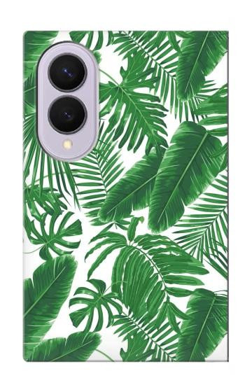S3457 Papier Palm Monstera Etui Coque Housse pour Samsung Galaxy Z Fold 8