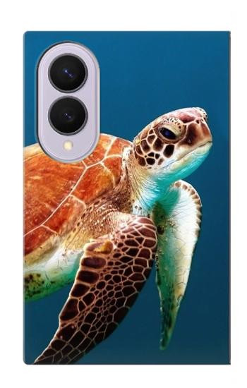 S3497 Vert tortue de mer Etui Coque Housse pour Samsung Galaxy Z Fold 8
