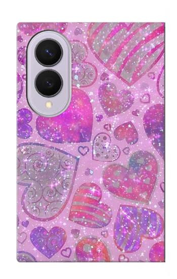 S3710 Coeur d'amour rose Etui Coque Housse pour Samsung Galaxy Z Fold 8