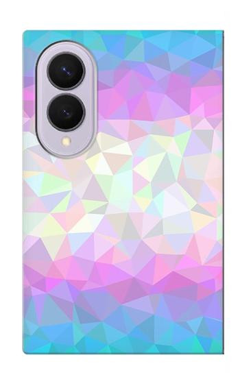 S3747 Polygone de drapeau trans Etui Coque Housse pour Samsung Galaxy Z Fold 8
