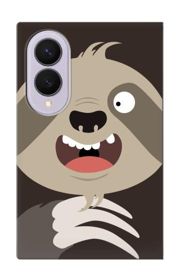 S3855 Dessin animé visage paresseux Etui Coque Housse pour Samsung Galaxy Z Fold 8